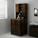 vidaXL pesumasinakapp, suitsutatud tamm, 71 x 71,5 x 91,5 cm
