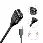 Laadimiskaabel, laadija: 4-pin, Garmin Fenix 5-6-7, Vivoactive 3 - USB-C: Tech Mc04 - Must