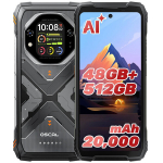 Telefon 5G Oscal TANK 1 16/512GB 20000mAh 6.78" vastupidav nutitelefon Android 15 Dual SIM NFC Oranž