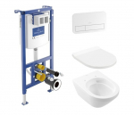 Rippuv WC Villeroy & Boch 4616D301 peidetud s&uuml;steemiga