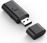5.3 USB Bluetooth 2-in-1 adapter, 3.5mm AUX, madal latentsus, mikrofon, 1 tk