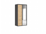 Riidekapp Black Red White Flex, 240x120x66 cm, hall/pruun