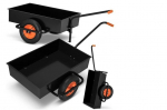 Terasest aia transpordik&auml;ru kahe pumbatava rattaga HIGHER OL-W180, 180 l, 390 kg, must