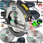 Ketasl&otilde;ikur Wuber laseriga, 2400 W, 185 mm, 2 ketta ja tarvikutega