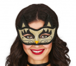 Kuldne s&auml;delev kassi mask