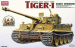 Liimitav mudel Academy 13264 TIGER-I WWII TANK EARLY-EXTERIOR MODEL 1/35