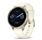 Garmin Venu&reg; 4 &ndash; 41 mm Lunar Gold with Bone Silicone Band