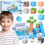 Magnetiline 3D ehitusklotside komplekt lastele Talvemaailm Woopie, 66 tk.