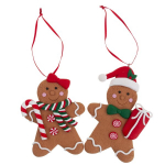 Kuuse kummist kaunistused Piparkoogid, 12x8 cm, 2tk