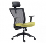 Kontoritool Q-328H, must/kollane