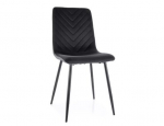 4-tooline komplekt Signal Meble Daren Velvet, must