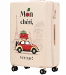 Suur kohver Wings BUNTING "Mon Ch&eacute;ri" Travel ABS+ 97L 4 ratast 360&deg;