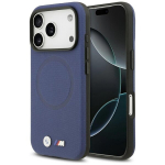 Kaitse&uuml;mbris BMW M FW Metal Logo MagSafe Apple iPhone 17 Pro granatowy, Etui BMW M FW Metal Logo MagSafe do Apple iPhone 17 Pro granatowy