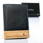 Naturaalnahast rahakott meestele Always Wild, must/pruun