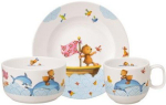 Laste lauan&otilde;ude komplekt Villeroy & Boch Happy as a Bear, 3-osaline portselan, mitmev&auml;rviline