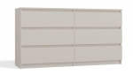 Magamistoa m&ouml;&ouml;bel, 3XE LIVING, kummut 6 sahtliga: ka&scaron;miir, 140 x 40 x 75 cm, 1 tk.