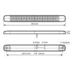 Gabariidi tuli 9 LED-i 12/24V, oranž