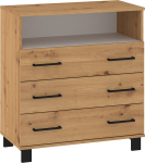 Kummut Meblocross 3SP, pruun/valge