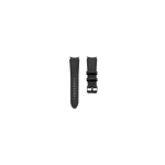 Siksniņa Connect 20mm Silicone Patch Leather Watch Strap (130mm M/L) Black 4752192075958 CONUNI20SPLB (4752192075958)