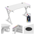 Huzaro Hero 2.3 rgb white m&auml;ngurilaud 120 cm &ndash; valge, LED-valgustusega jalgades