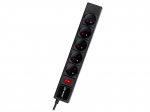 TRACER PowerGear 5 m must toitejaotus (5 pistikut, &uuml;lepinge kaitse)