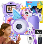 Laste fotoaparaat VF7 Unicorn Purple