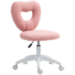 Lauatool, kontoritool, s&uuml;damekujuline seljatugi, polsterdatud, roosa, Rosa