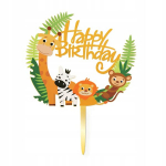 Safari Animal Cake Topper &ndash; s&uuml;nnip&auml;evakaunistus