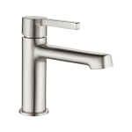 Valamu kraan Laveo Alita Low klik-klak s&uuml;steemiga, Brushed nickel
