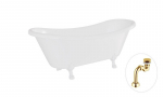 Vann Besco Amelia 190, White+White, sifooniga Klik-klak Gold