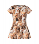 Lenne t&uuml;drukute kleit 25918*016, pruun/valge