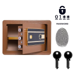 Soomustatud kodune biomeetriline s&otilde;rmej&auml;ljekaapp, 25x35x25 cm pruun