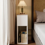 Kitsas &ouml;&ouml;kapp sahtliga ja riiuliga, modernne loft-stiilis magamistuba 55 cm