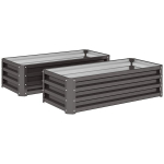 K&otilde;rgpeenar metallist 2-osaline komplekt, avatud p&otilde;hi, aeda ja r&otilde;dule, 110x50x30cm, tumehall