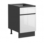 Virtuvės spintelė Dalia Base 60/81 1D1S, Balta/Pilka, MDF