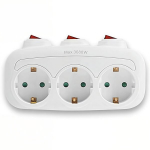 3-pesaga seinaadapter individuaalsete l&uuml;lititega, valge