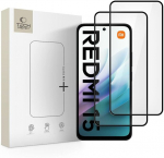 Xiaomi Redmi 15 mustutus klaas 2 tk musta v&auml;rvi.
