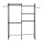 Pesuruumi hoiuriiul, 147x34x196.5 cm, must, metall