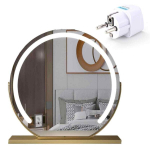 LED-kosmeetiline peegel, poolringikujuline, kasutatav, reguleeritava heledusega, 1 tk