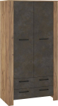 Riidekapp Meblocross Slide Sli-12 2D2S, hall/pruun