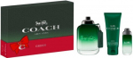 Komplekt Coach Green meestele: tualettvesi EDT, 100 ml + du&scaron;igeel, 100 ml + tualettvesi EDT, 15 ml