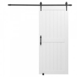 Liuglev laudauks, 91.4x213.4 cm, valge, MDF-paneel