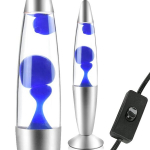 360 mm laavalamp siniste mullidega, sinise vahaga laavalamp, dekoratiivvalgusti, interior disain, rahustav lauavalgusti