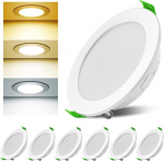 Asstikoo sissepandav LED-paneel, 7 W, reguleeritava v&auml;rvustemperatuuriga, 6 tk