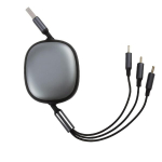 USB-C kaabel, 100W, 3-in-1, 1.2 m, t&otilde;mbuv