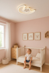 Lae-plafond LED seinalamp &ndash; Kuu disainiga, kaugjuhtimispuldiga