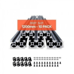 Alumiiniumprofiil 2020 &ndash; Lineaarne siin 1200 x 20 x 20 mm (10 tk komplekt)
