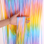 Vikerkaarev&auml;rviline &uuml;kssarviku kardin/taust - 200*100 cm