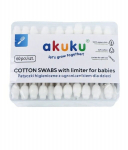 Akuku ohutud vatitikud beebidele, piirajaga, 60 tk (A0710)