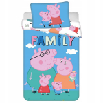 Sinine "Peppa Pig" voodipesukomplekt 100x135 cm